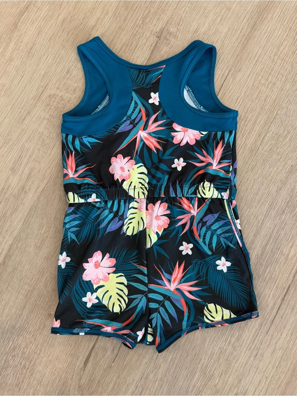 Jumping Bean Tropical Floral Tank Romper | 12 M